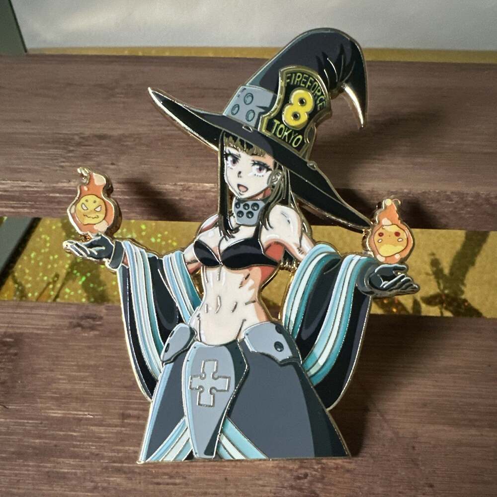 KJ Eccentrics Fire Force Maki Oze Enamel Metal Premium Pin